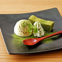 抹茶のテリーヌとバニラアイス