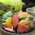 料理メニュー写真 【葉物】ローストビーフと甘夏のサラダ