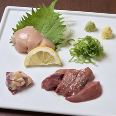 大山鶏のお造り盛り合わせ