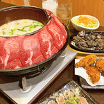 【名物】選べる焼きしゃぶ/選べる鍋