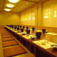 広々した個室のお座敷で楽しむ大人宴会◎