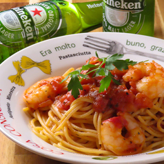 エビトマトガーリックパスタ