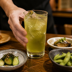 食事を邪魔しない!定番お茶割は全6種で人気です