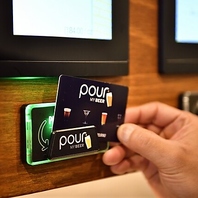 「POURカード」でまとめて簡単に会計できます！