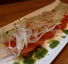 トマトスライス バジルソース