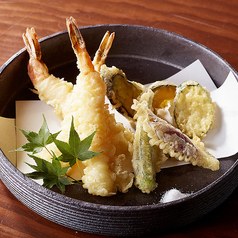 海老と夏野菜の天ぷら盛り合わせ