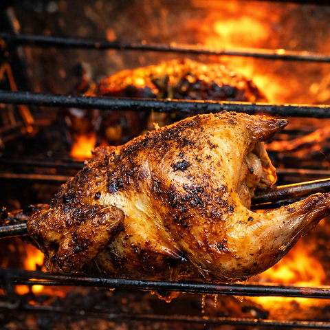 丸鶏ロティサリーチキンが名物。半個室あり、カラオケも楽しめる深夜営業の居酒屋。