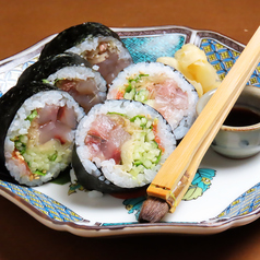 鯵と薬味野菜巻き寿し