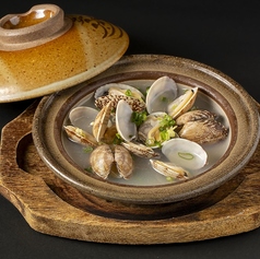 名物鯛だしであさりの酒蒸し