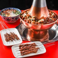 安老爺 炭火蛙鍋のコース写真