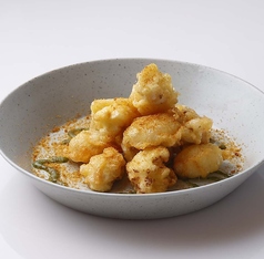 甲イカと野菜のフリット~たっぷりカラスミかけ~