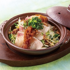 錦江湾産かんぱちの陶板蒸し