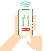 【モバイルオーダー導入店】お待たせしません！お手持ちのスマホで簡単注文♪オンライン決済もできて便利です！