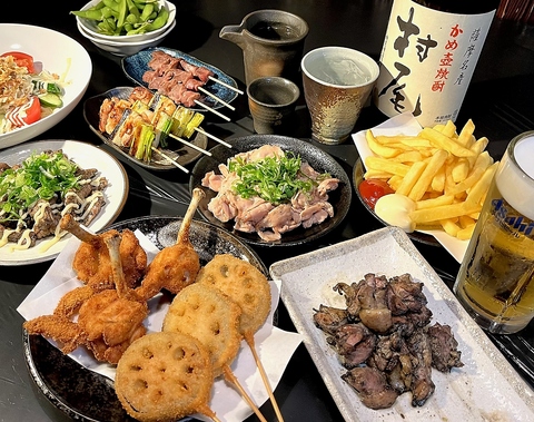 備長炭焼鳥とチューリップが人気の焼鳥屋