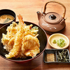 上天茶（大海老天ぷら・鶏天ぷら・かき揚げ）