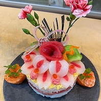 【寿しケーキ】誕生日や記念日にご利用ください