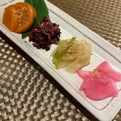 漬物盛り合わせ/奈良漬けとクリームチーズ