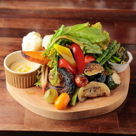 大阪地野菜が味わえる！炭焼きやフリットなどでご提供◎