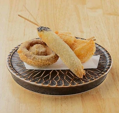 野菜の串揚げ3種盛り合せ
