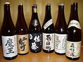 芋焼酎　各種（蔵の師魂・佐藤・芋 etc）や日本酒（自然酒）も取り揃えております。