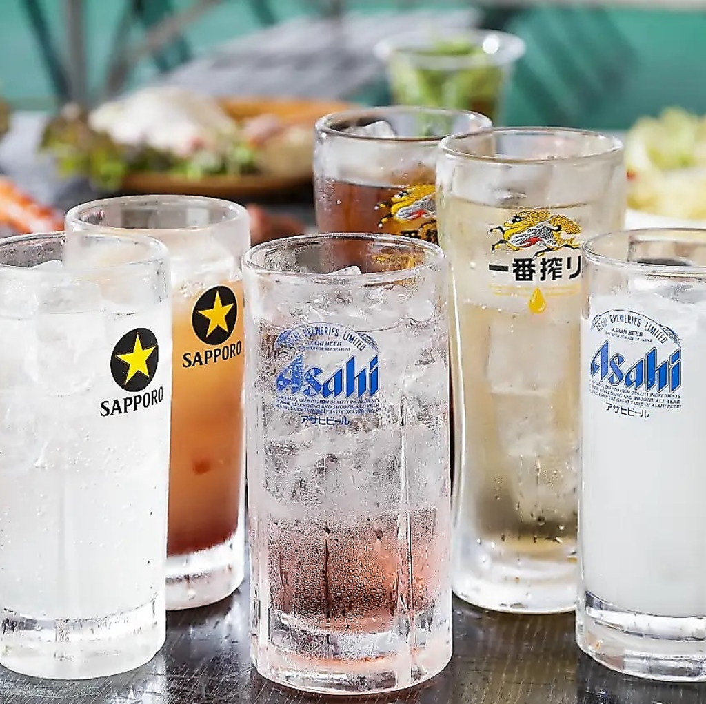 お得な飲み放題をご用意！もちろん生ビールもお楽しみいただけます♪