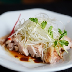 葱油かけ蒸し鶏