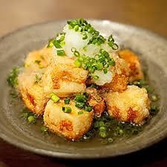 自家製豆富の揚げ出し 木の子餡掛け