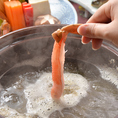 新鮮な海鮮を使用した鍋が絶品！