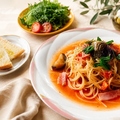 料理メニュー写真&nbsp;揚げナストマトのスパゲティー