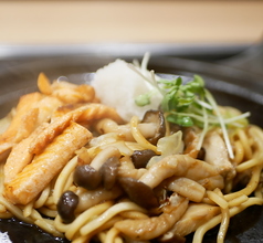 サーモンときのこの和風醤油焼きそば