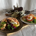 料理メニュー写真&nbsp;ピタパンサンドモーニング　1ドリンク付
