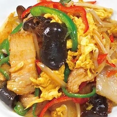 豚肉とキクラゲの玉子炒め　L