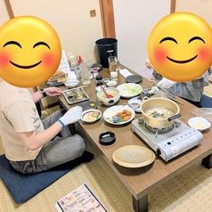 カップルでのご利用ありがとうございます、個室でゆったりお過ごしください