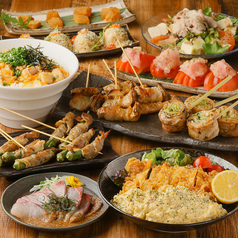 野菜巻き×地鶏×釜飯　難波とんぼ別館のコース写真