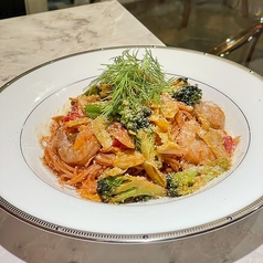 海老とトマトのパスタ