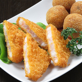◆ある日の枡形コース一例◆プリップリ海老のタレカツとアランチーノ(ライスコロッケ)