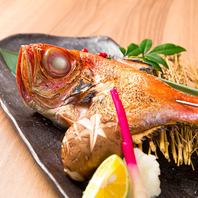 『金目鯛』など全国各地の鮮魚を使用した逸品
