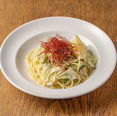 和歌山県産シラスとキャベツのペペロンチーノ
