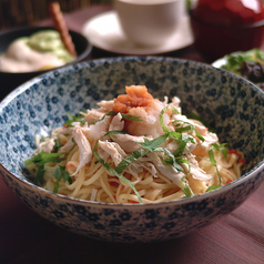 【夏限定】梅とささみの冷製パスタ おろしと大葉でさっぱりと