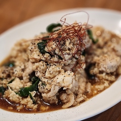 豚肉と卵白のオイスター炒め