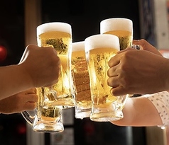 ビール付き90分飲み放題1500円