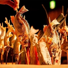 産地直送の日替わり鮮魚を匠の技で炉端焼き！
