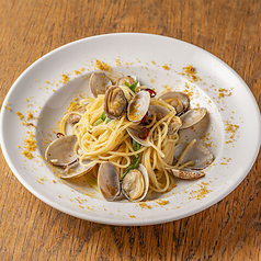 アサリと九条ネギの和風ボンゴレビアンコ カラスミ風味