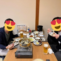牡蠣食べ放題ご利用ありがとうございます、お座敷でごゆっくりお過ごしください