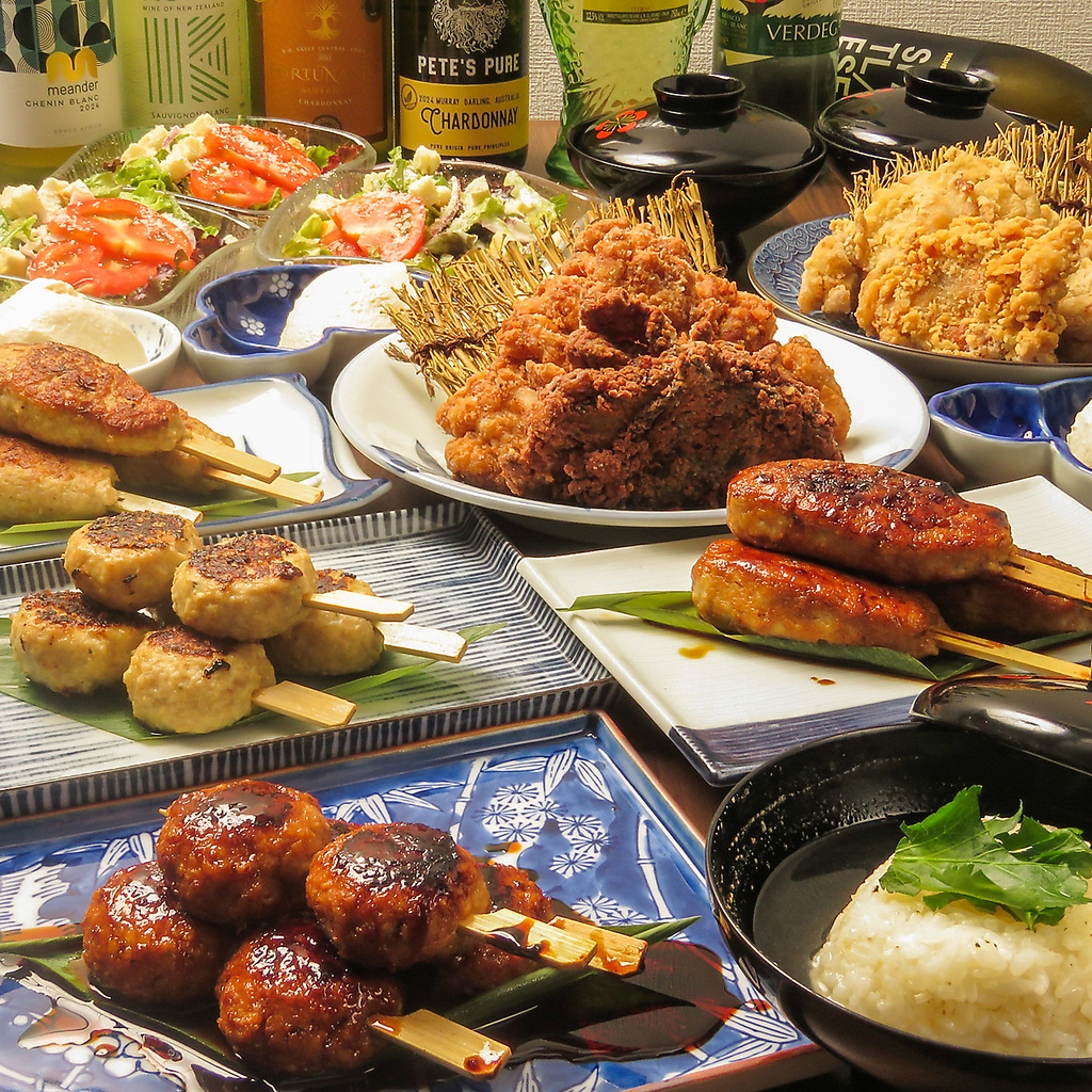 名物つくねがが食べ放題！種類豊富なドリンクも楽しめる大満足コース