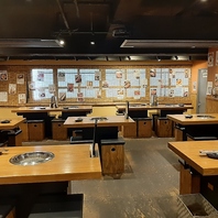 しっかりとした換気＆紙エプロンご用意ありで使いやすい