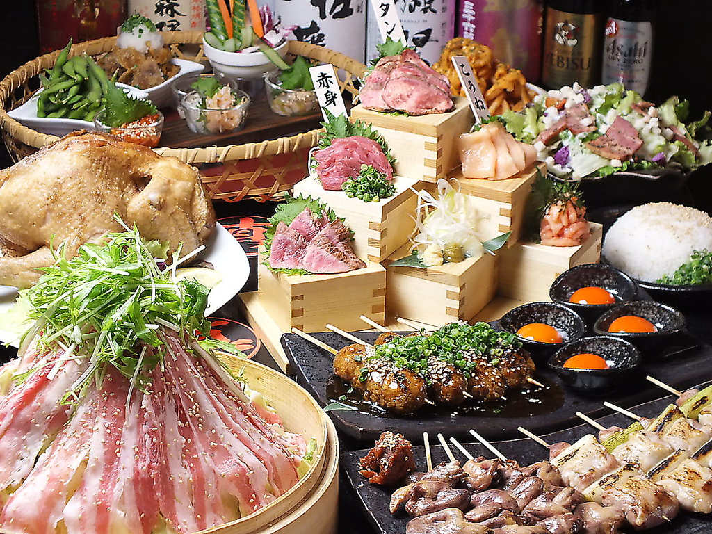 飲み放題付で本格な串焼きが食べれボリューム満点なのにこのお値段！