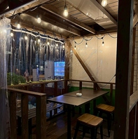 ペットOKなテラス席