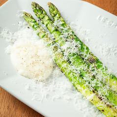 まるごとアスパラ焼きのパルメザンチーズ掛け