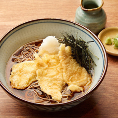 とり天ぶっかけそば(鶏天ぷら3本)